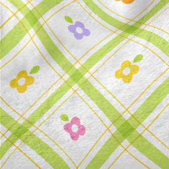 Staggered Lattice Flowers Minky