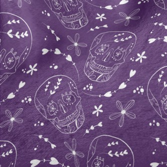 Flower Painted Skull Minky