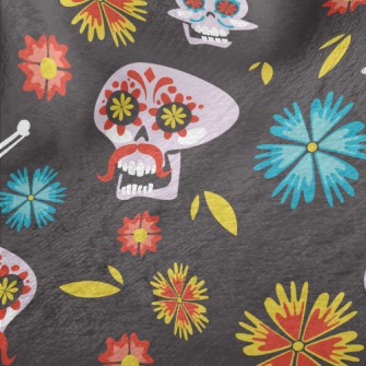 Painted Bearded Skull Minky