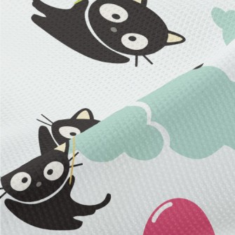 Flying Balloon Black Cat Piqué