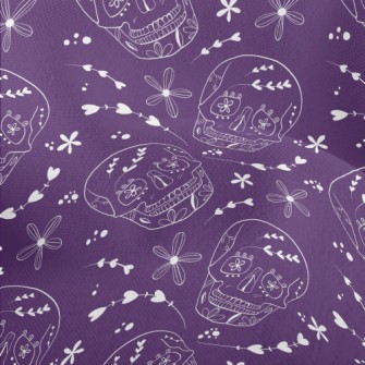 Flower Painted Skull Lightweight Performance Linen