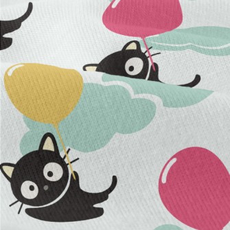 Flying Balloon Black Cat Modern Jersey