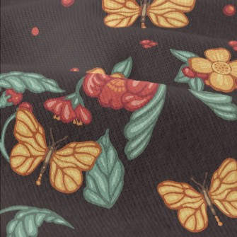Retro Flowers Butterflies Modern Jersey