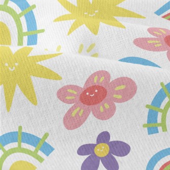 Cartoon Flowers And Stars Modern Jersey