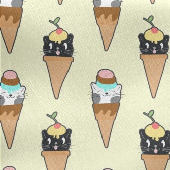 Cat Shaped Ice Cream Jersey Backed Fleece