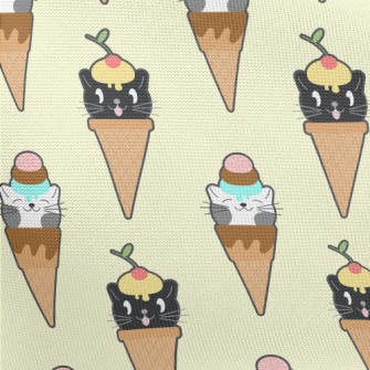 Cat Shaped Ice Cream Pongee