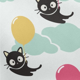 Flying Balloon Black Cat Pongee