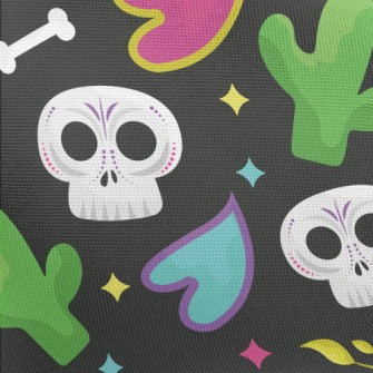 Cactus Skull Bones Pongee