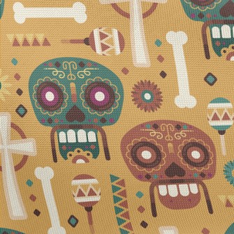 Horror Face Skull Pongee