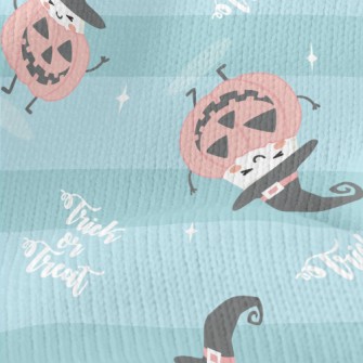 Halloween Kawaii Pumpkin Monst Stretch Jersey