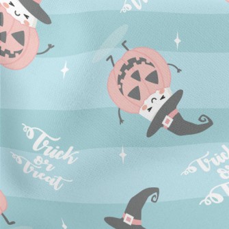Halloween Kawaii Pumpkin Monst Lightweight Cotton Poplin