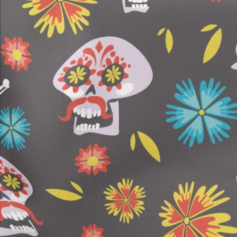 Painted Bearded Skull Lightweight Cotton Poplin