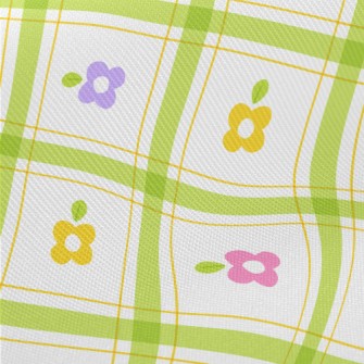 Staggered Lattice Flowers Midweight Cotton Poplin