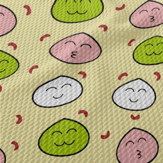 Cute Three-color Mochi Birdseye Piqué