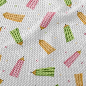 Cute Colored Pencils Birdseye Piqué