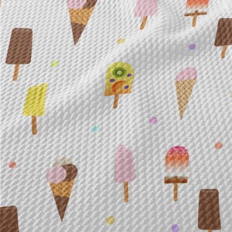 Colorful Summer Ice Cream Birdseye Piqué