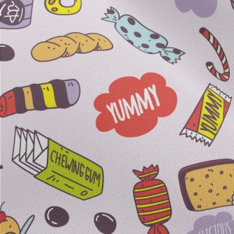 Cute Hand-painted Snacks Chiffon