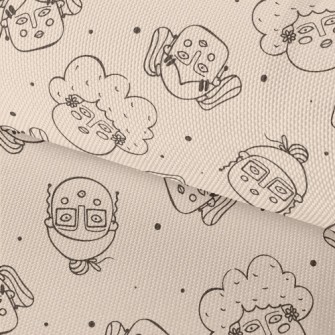 Funny Hand-painted Faces Waterproof Oxford