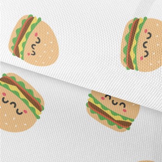 Cute Smiley Burger Waterproof Oxford