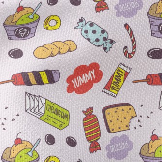 Cute Hand-painted Snacks Waterproof Canvas