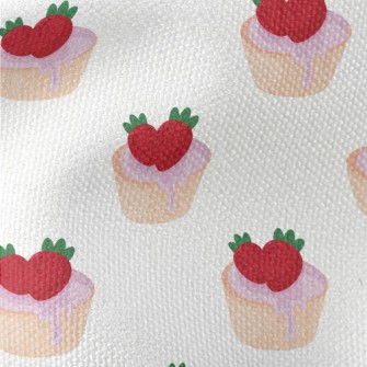 Strawberry Cupcake Waterproof Canvas