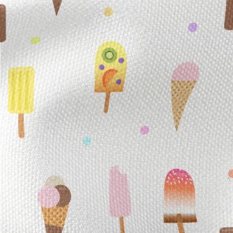 Colorful Summer Ice Cream Waterproof Canvas
