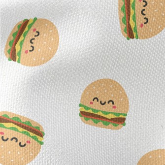 Cute Smiley Burger Waterproof Canvas