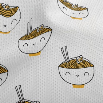 Smiley Korean Ramen Athletic Mesh Flat Back