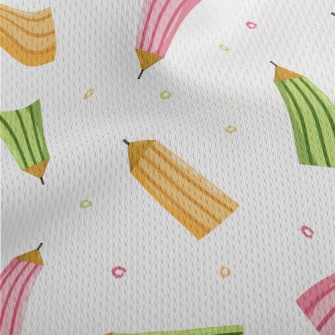 Cute Colored Pencils Athletic Mesh Flat Back