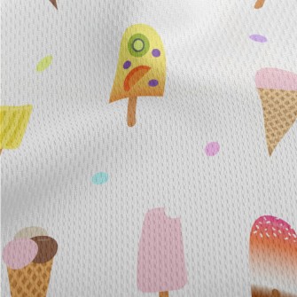 Colorful Summer Ice Cream Athletic Mesh Flat Back