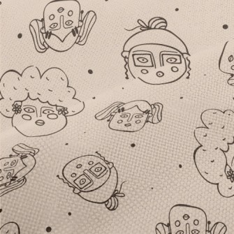 Funny Hand-painted Faces Performance Linen