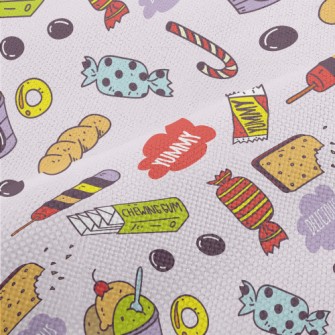 Cute Hand-painted Snacks Performance Linen