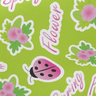 Ladybug And Flowers Twill
