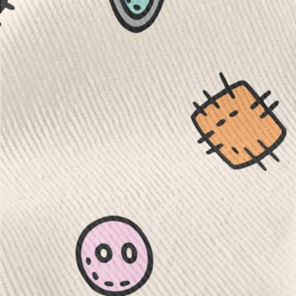 Colorful Buttons And Patches Standard Corduroy