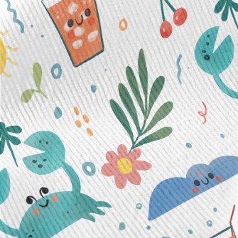 Hand Drawn Summer Beach Standard Corduroy