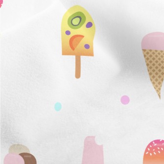 Colorful Summer Ice Cream Micro Fleece