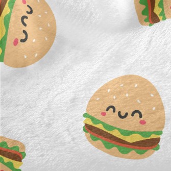 Cute Smiley Burger Minky