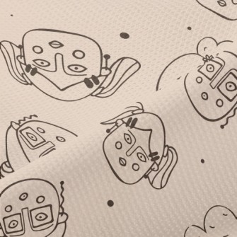 Funny Hand-painted Faces Piqué