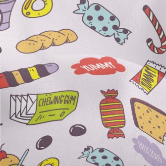 Cute Hand-painted Snacks Lightweight Performance Linen
