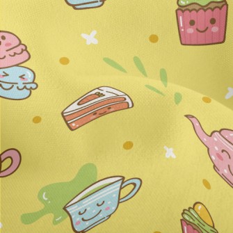 Cute Colorful Afternoon Tea Lightweight Performance Linen