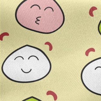 Cute Three-color Mochi Jersey Backed Fleece