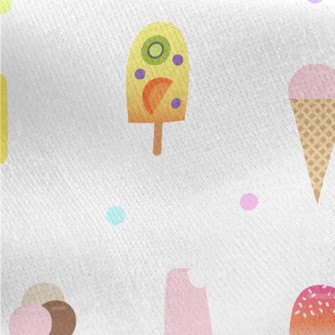 Colorful Summer Ice Cream Jersey Backed Fleece