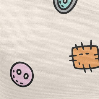 Colorful Buttons And Patches Pongee