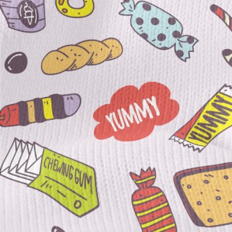 Cute Hand-painted Snacks Stretch Jersey