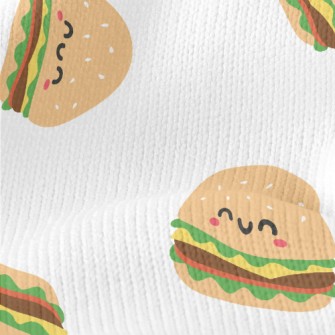Cute Smiley Burger Stretch Jersey