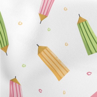 Cute Colored Pencils Lightweight Cotton Poplin