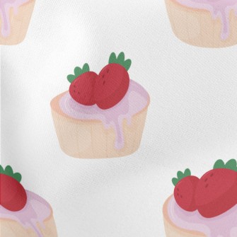 Strawberry Cupcake Lightweight Cotton Poplin