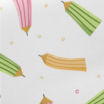 Cute Colored Pencils Midweight Cotton Poplin