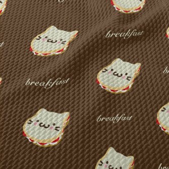 Cat Shaped Toast Birdseye Piqué