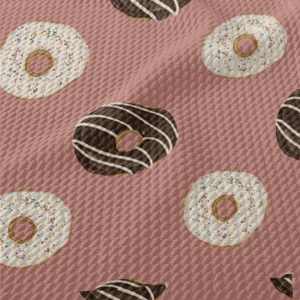 Hand Drawn Chocolate Donut Birdseye Piqué